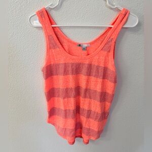 Volcom Coral and blue Striped Tank Top